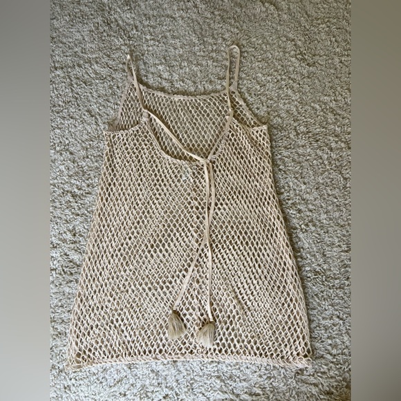 Women’s Size XS Wild Fable Beige Mesh Beach Cover-Up - Picture 2 of 5